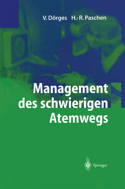 Book cover of Management des schwierigen Atemwegs (2004)