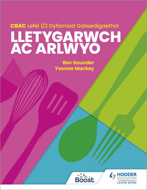 Book cover of WJEC Level 1/2 Vocational Award in Hospitality and Catering Welsh Language Edition