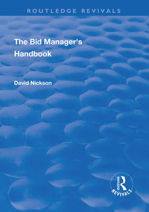 Book cover of The Bid Manager's Handbook