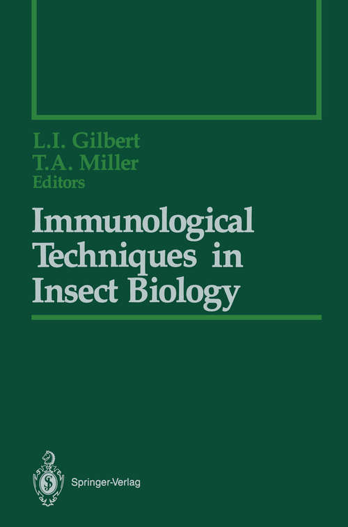 Book cover of Immunological Techniques in Insect Biology (1988) (Springer Series in Experimental Entomology)