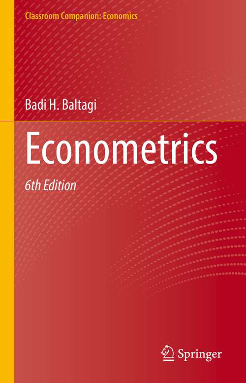 Book cover of Econometrics (6th ed. 2021) (Classroom Companion: Economics)