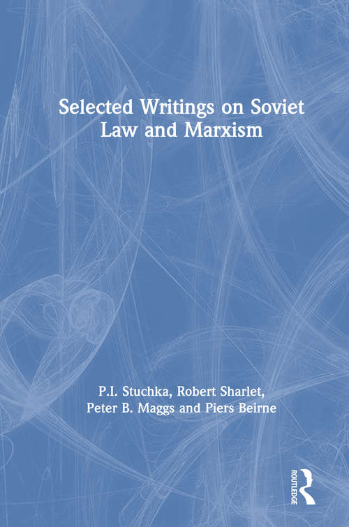 Book cover of Selected Writings on Soviet Law and Marxism