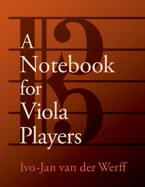 Book cover of A Notebook for Viola Players