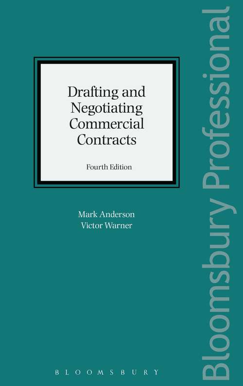 Book cover of Drafting and Negotiating Commercial Contracts