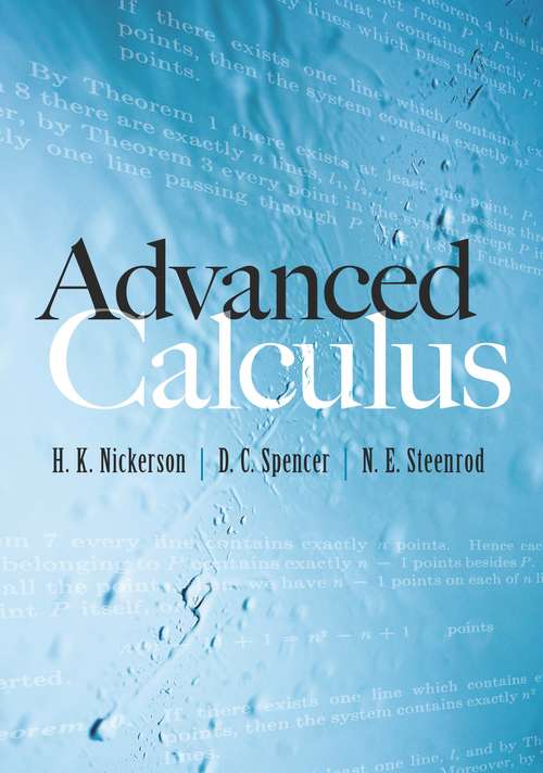 Book cover of Advanced Calculus