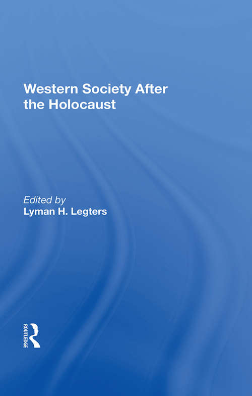 Book cover of Western Society After The Holocaust