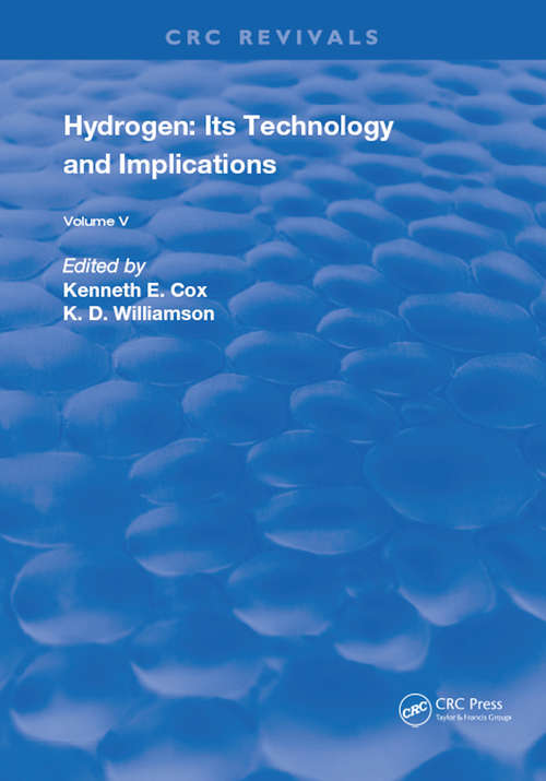 Book cover of Hydrogen: Implication of Hydrogen Energy - Volume V