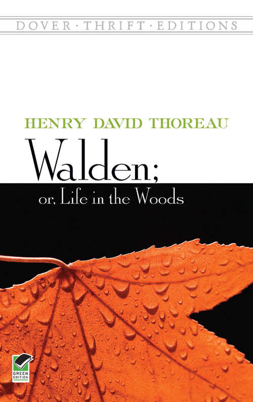 Book cover of Walden; Or, Life in the Woods