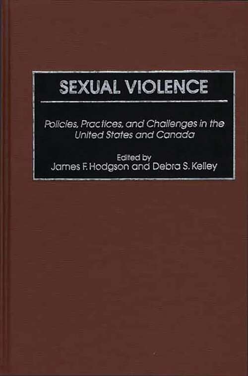 Book cover of Sexual Violence: Policies, Practices, and Challenges in the United States and Canada