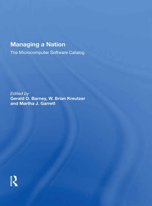 Book cover of Managing A Nation: The Microcomputer Software Catalog--second Edition (2)
