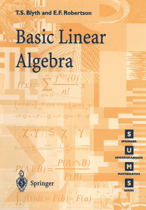 Book cover of Basic Linear Algebra (1998) (Springer Undergraduate Mathematics Series)