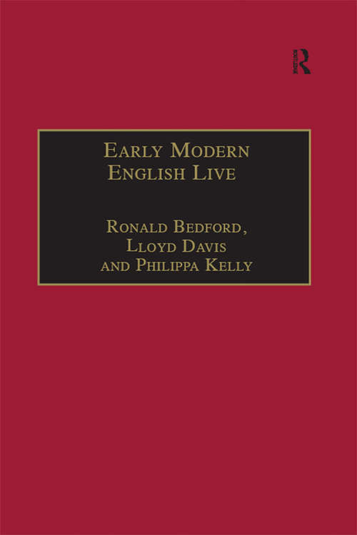 Book cover of Early Modern English Lives: Autobiography and Self-Representation 1500–1660