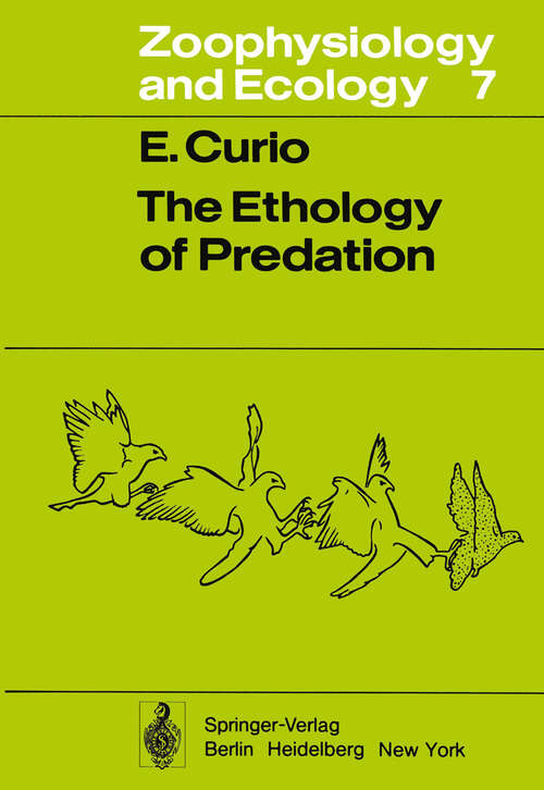 Book cover of The Ethology of Predation (1976) (Zoophysiology #7)