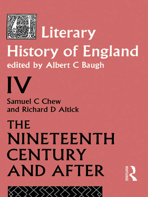 Book cover of A Literary History of England Vol. 4