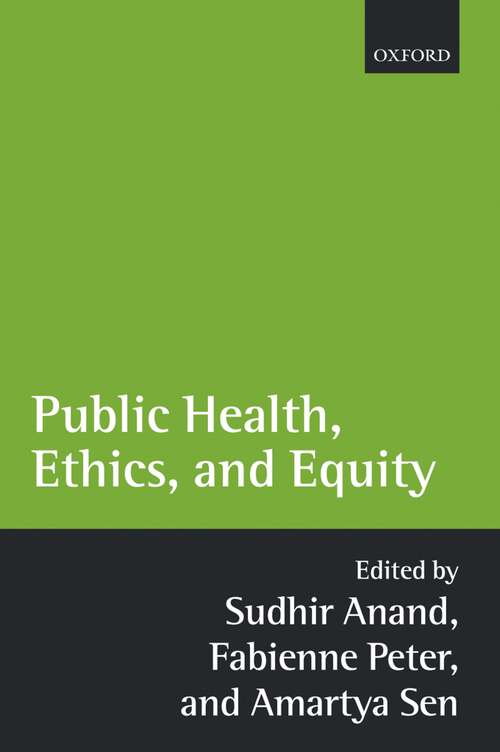 Book cover of Public Health, Ethics, And Equity
