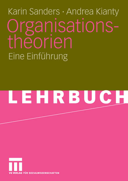 Book cover of Organisationstheorien: Eine Einführung (2006)