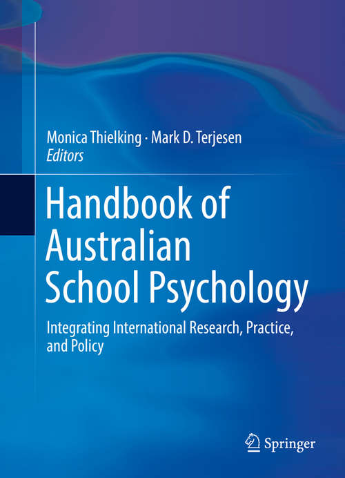 Book cover of Handbook of Australian School Psychology: Integrating International Research, Practice, and Policy