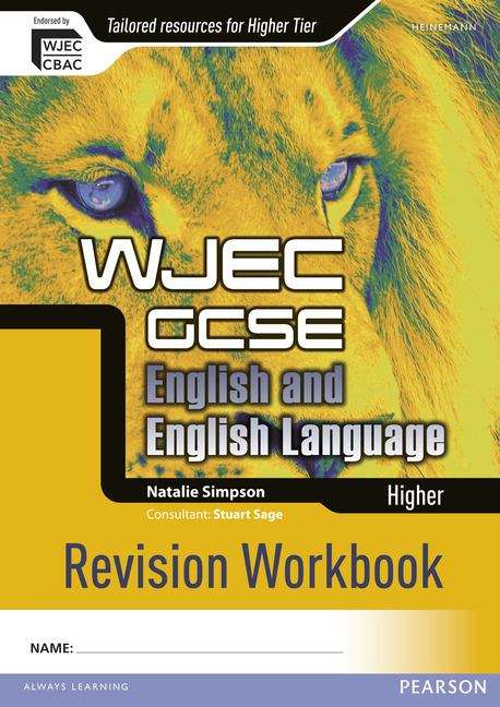 Book cover of WJEC GCSE English and English Language Higher: Revision Workbook (PDF)