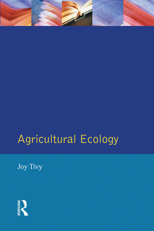 Book cover of Agricultural Ecology