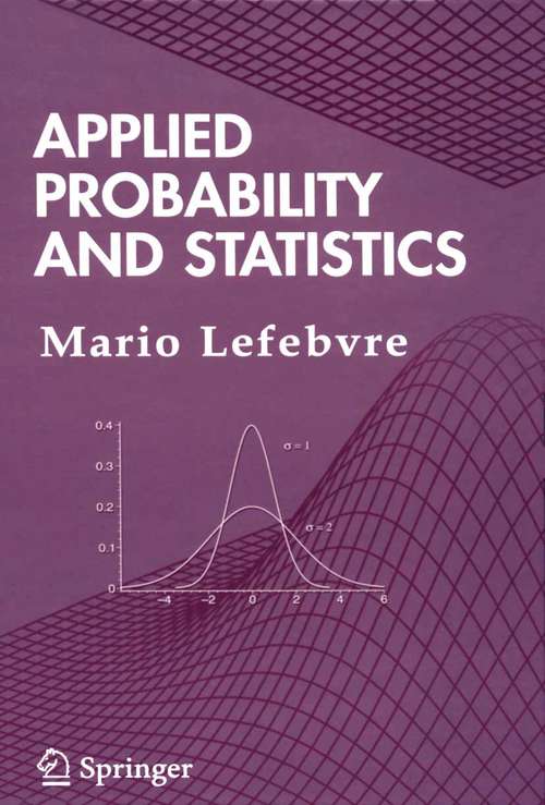 Book cover of Applied Probability and Statistics (2006)