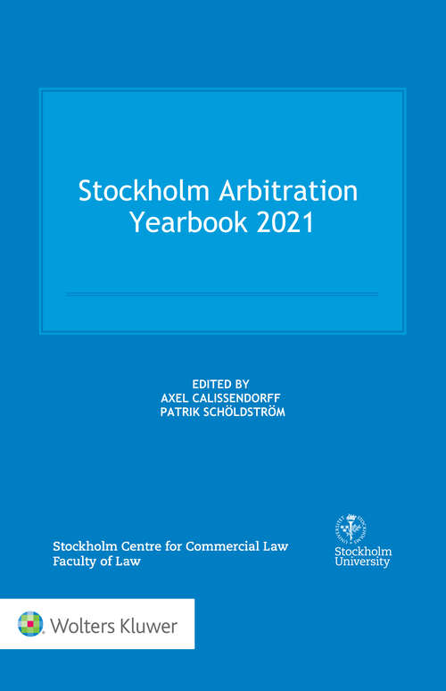 Book cover of Stockholm Arbitration Yearbook 2021