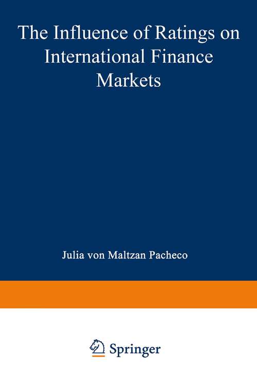 Book cover of The Influence of Ratings on International Finance Markets (2000) (Gabler Edition Wissenschaft)