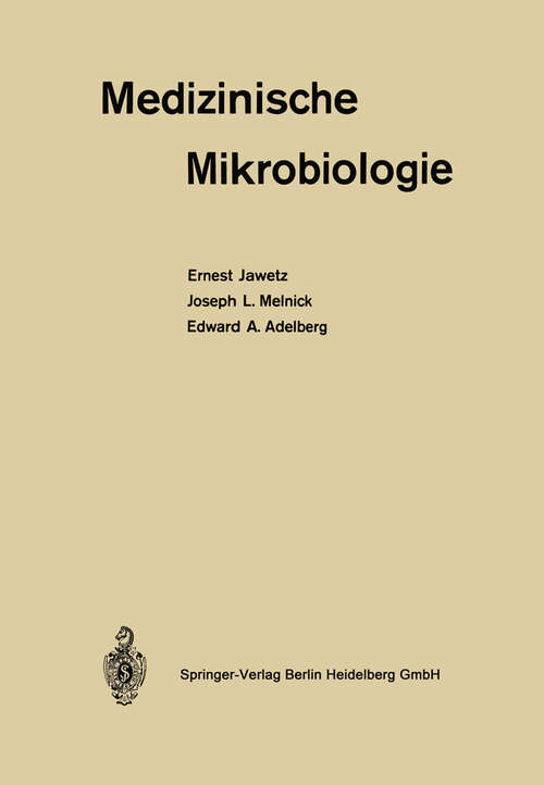Book cover of Medizinische Mikrobiologie (1963)