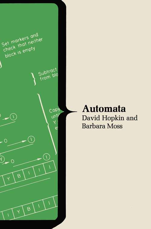 Book cover of Automata: (pdf) (1st ed. 1976) (Macmillan Computer Science Ser.)