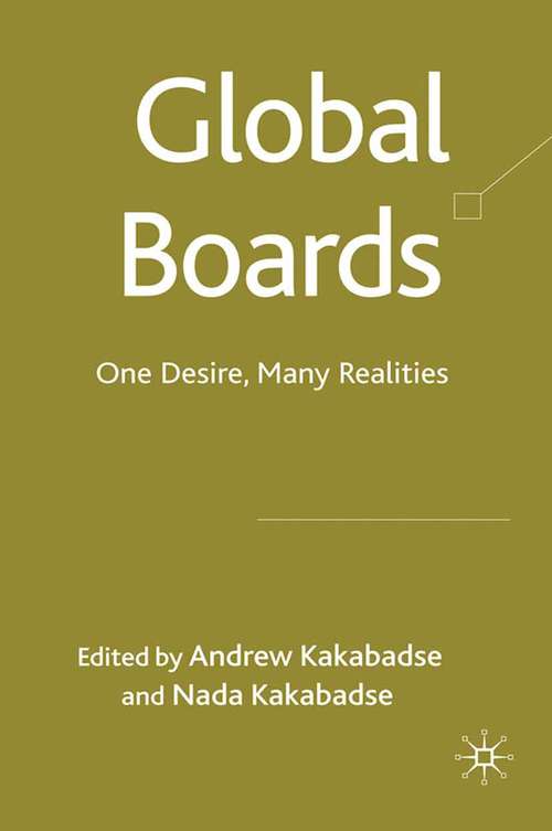 Book cover of Global Boards: One Desire, Many Realities (2009)