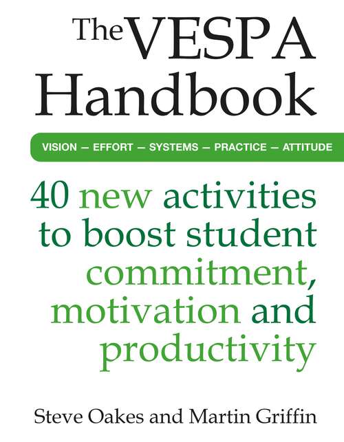 Book cover of The VESPA Handbook: 40 new activities to boost student commitment, motivation and productivity