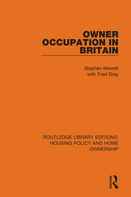 Book cover of Owner-Occupation in Britain