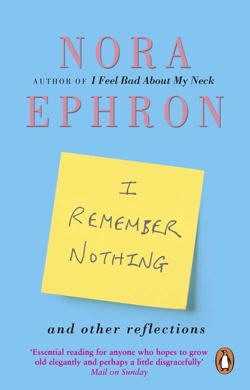 Book cover of I Remember Nothing and other reflections: And Other Reflections