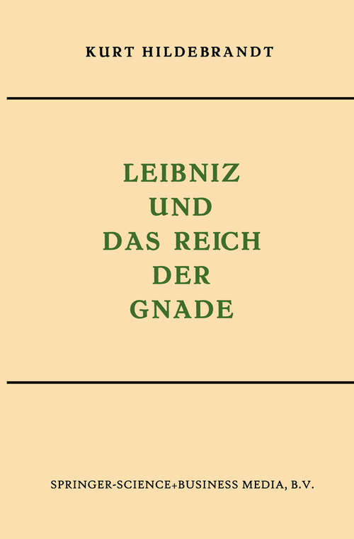 Book cover of Leibniz und das Reich der Gnade (1953)