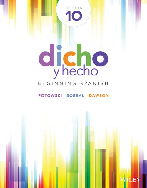 Book cover of Dicho y hecho: Beginning Spanish