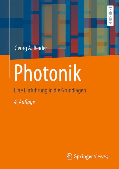 Book cover of Photonik: Eine Einführung in die Grundlagen (4. Aufl. 2022)