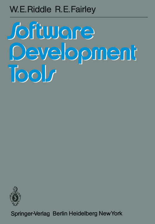 Book cover of Software Development Tools (1980)