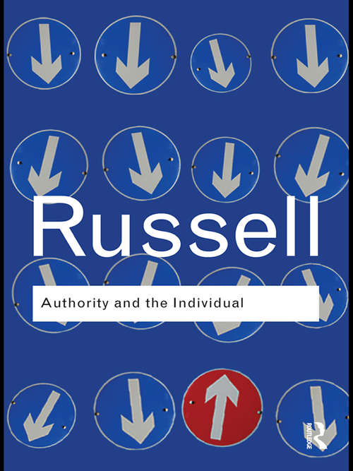 Book cover of Authority and the Individual (2) (Routledge Classics)