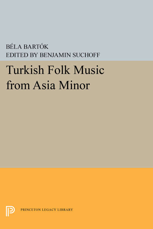 Book cover of Turkish Folk Music from Asia Minor