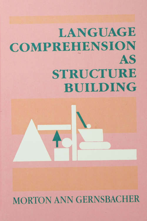 Book cover of Language Comprehension As Structure Building