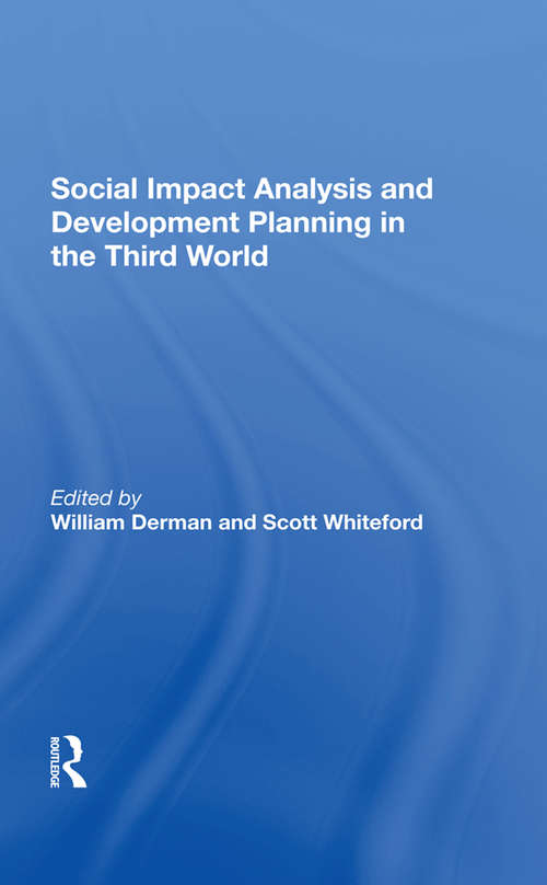 Book cover of Social Impact Analysis And Development Planning In The Third World