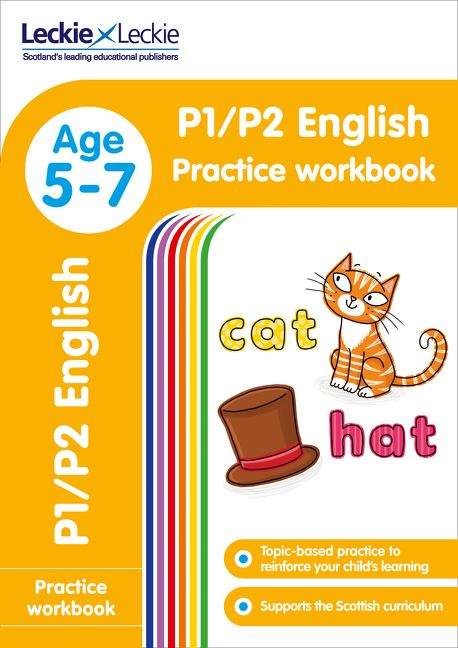 Book cover of P1/P2 English Practice Workbook (PDF) (Leckie Primary Success Series)