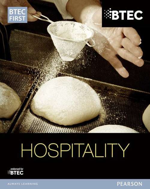 Book cover of Btec First In Hospitality Student Book (PDF)