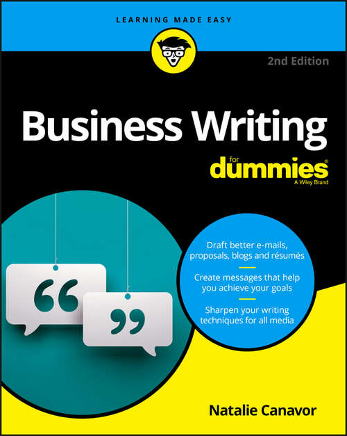 Book cover of Business Writing For Dummies (2)