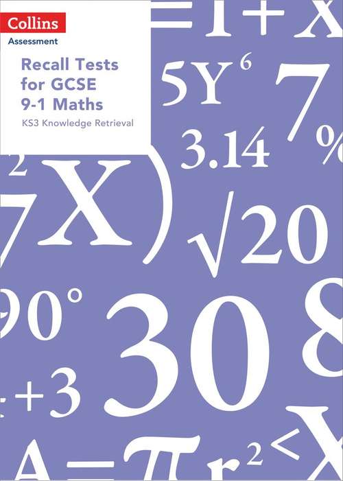 Book cover of Recall Tests for GCSE 9-1 Maths: KS3 Knowledge Retrieval (PDF)