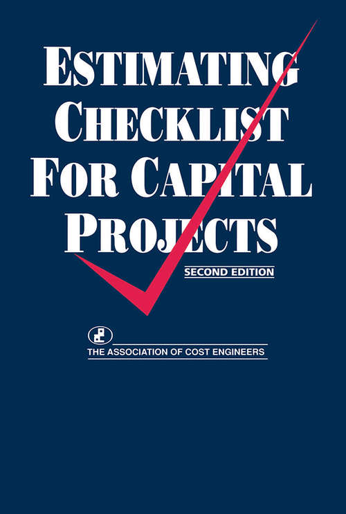 Book cover of Estimating Checklist for Capital Projects