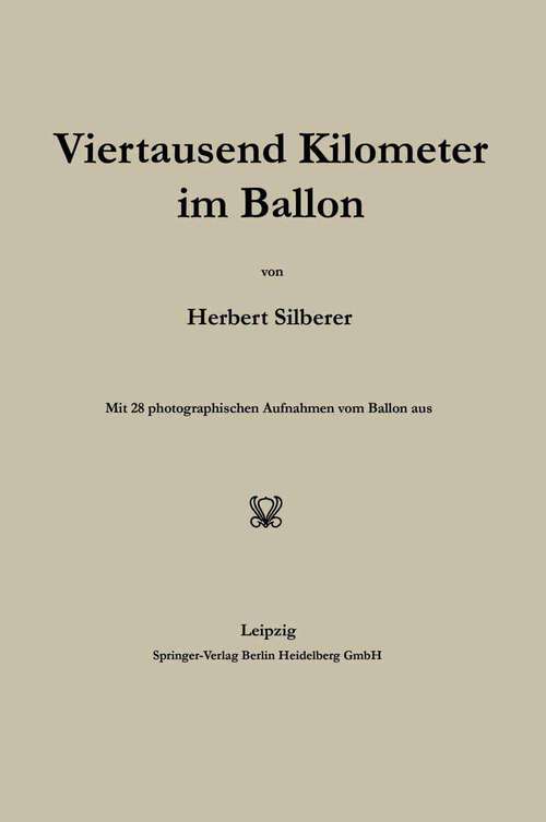 Book cover of Viertausend Kilometer im Ballon (1903)