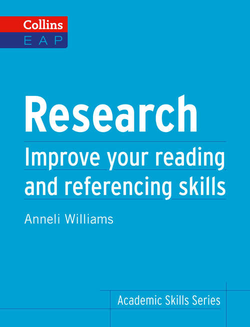 Book cover of Research: B2+ (ePub edition) (Collins Academic Skills)