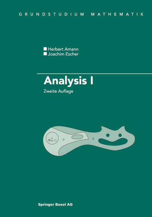 Book cover of Analysis I (2. Aufl. 2002) (Grundstudium Mathematik)