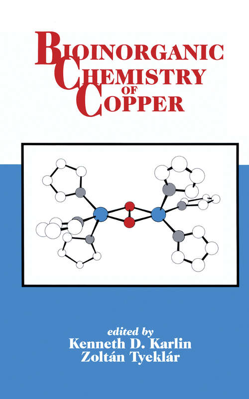 Book cover of Bioinorganic Chemistry of Copper (1993)