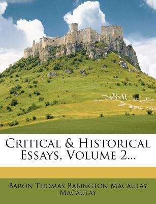 Book cover of Critical and Historical Essays -- Volume 2